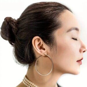 LARGE SILVER HOOPS